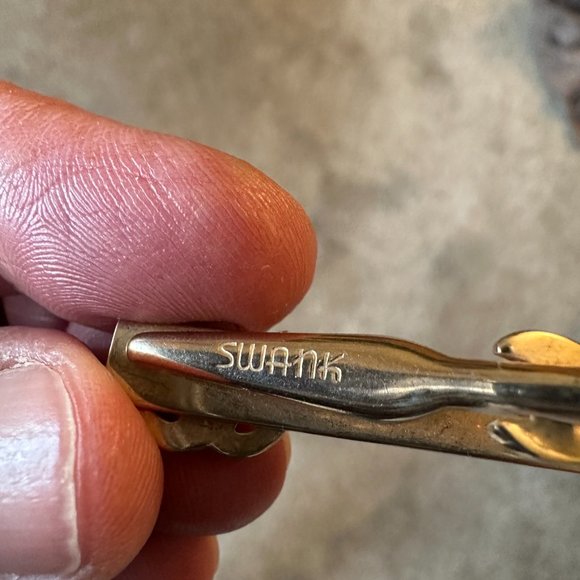 VINTAGE SWANK DOUBLE HORSESHOE CUFFLINKS AND TIE BAR - Picture 3 of 6